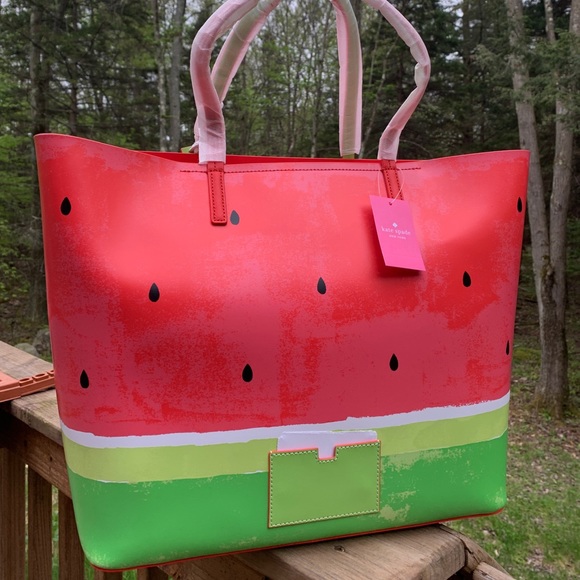 Authentic Kate Spade leather watermelon open tote - Picture 8 of 8